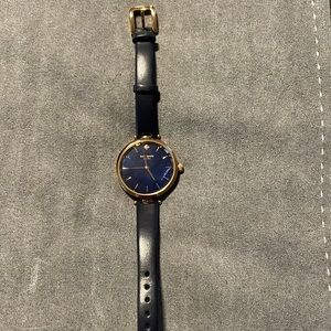 Kate Spade navy band with rose gold face womens watch